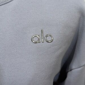 ALO Yoga Winter Frost Cropped  Crewneck Sweatshirt